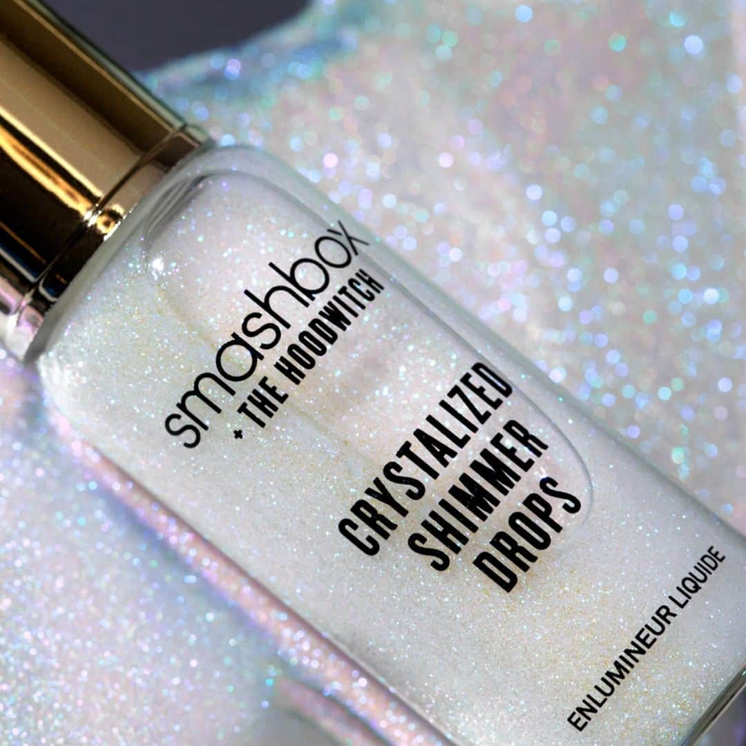 Smashboxのインスタグラム：「Our Crystalized Shimmer Drops, co-created with @thehoodwitch, is a moonstone-inspired highlighter in liquid form that's infused with real crystals to enhance your magic. ✨ #GetCrystalized #CrueltyFree」