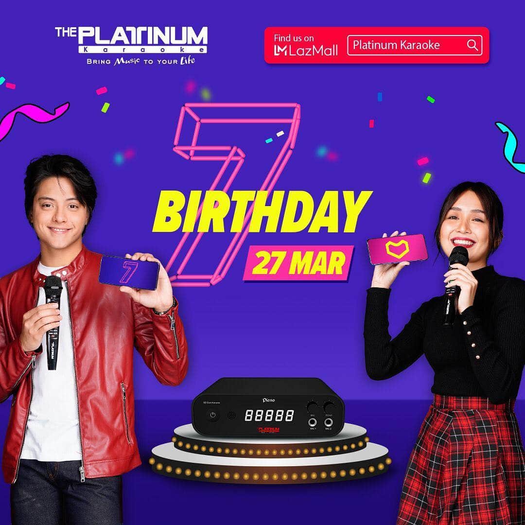Kathryn Bernardoさんのインスタグラム写真 - (Kathryn BernardoInstagram)「Grab your chance to get a Platinum Karaoke today at the #Lazada7Birthday sale and get up to 56% discount for every purchase! 🎤」3月27日 12時57分 - bernardokath