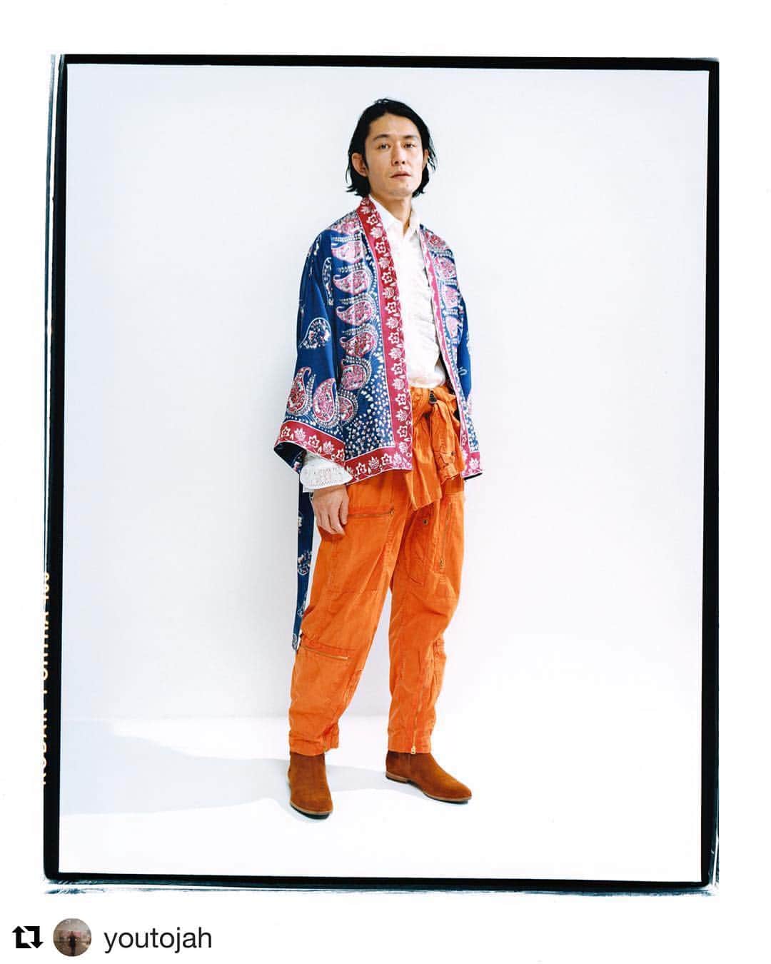 のインスタグラム：「“GUCCI 表現者の選択” にて私服とのミックスコーディネートをさせていただきました。楽しかったです。ありがとうございました。#uomomagazine May 2019 #Repost @youtojah with @get_repost ・・・ Work for @uomo_magazine × @gucci × @koheiikeue  editor: @moremix  #gucci」