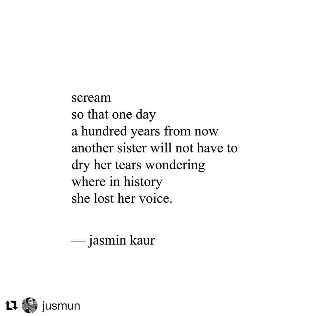 アンナ・シルクさんのインスタグラム写真 - (アンナ・シルクInstagram)「Thanks for posting:) #Repost @biaagcan  This quote is giving us all the feels today! Thank you @jusmun for inspiring us with your powerful words!❤️ . . #TuesdayThoughts #raiseyourvoice #femaleempowerment #feministpoets #poetry #girlpower #girlsrights #womensrights #humanrights #childrenrights #genderequality」3月27日 5時22分 - anna.silk