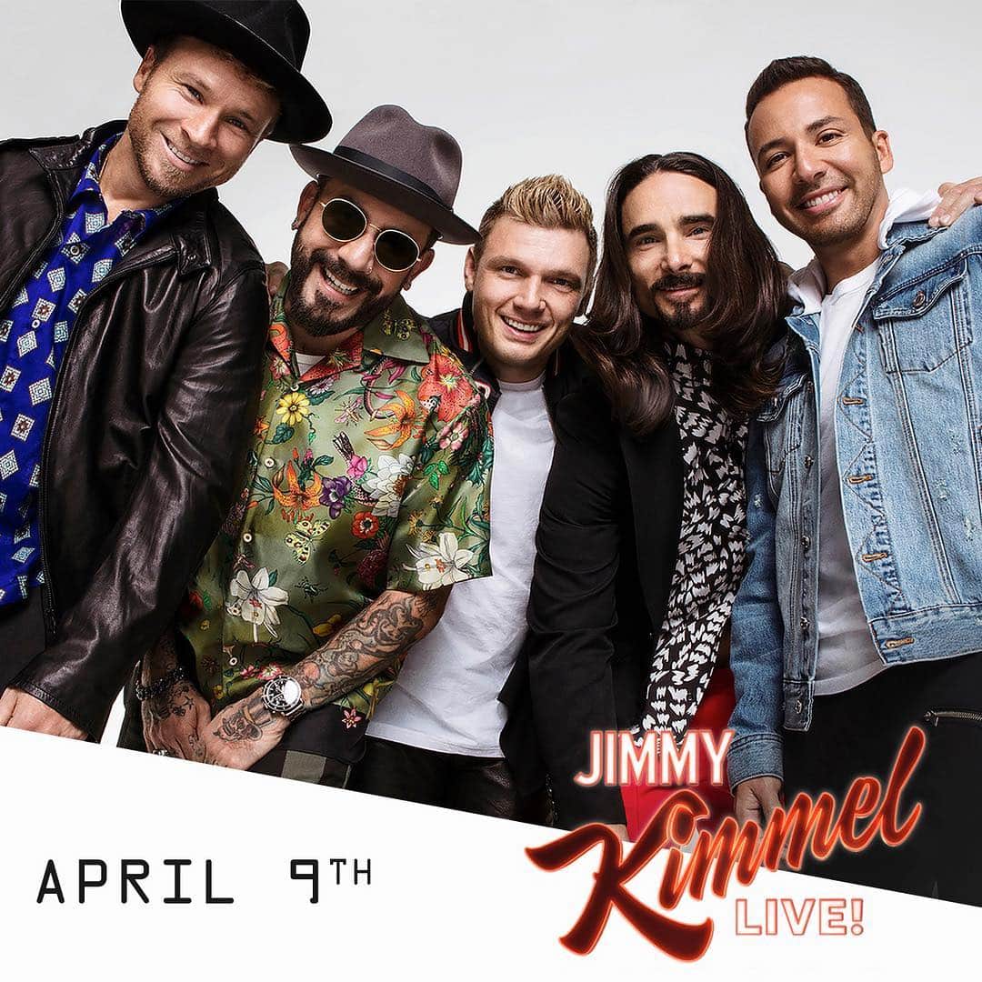 backstreetboysさんのインスタグラム写真 - (backstreetboysInstagram)「We’re performing at @jimmykimmellive on Tuesday, April 9 and you can be there! Get audience tickets now at the link in stories. 🙌🏻 Tune-in on April 9 at 11:35/10:35c on @abcnetwork」3月27日 6時00分 - backstreetboys