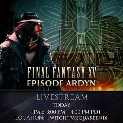 FINAL FANTASY XVのインスタグラム：「We'll be going live in an hour to show you guys #FinalFantasy XV #EpisodeArdyn!  Don't miss it 😎」