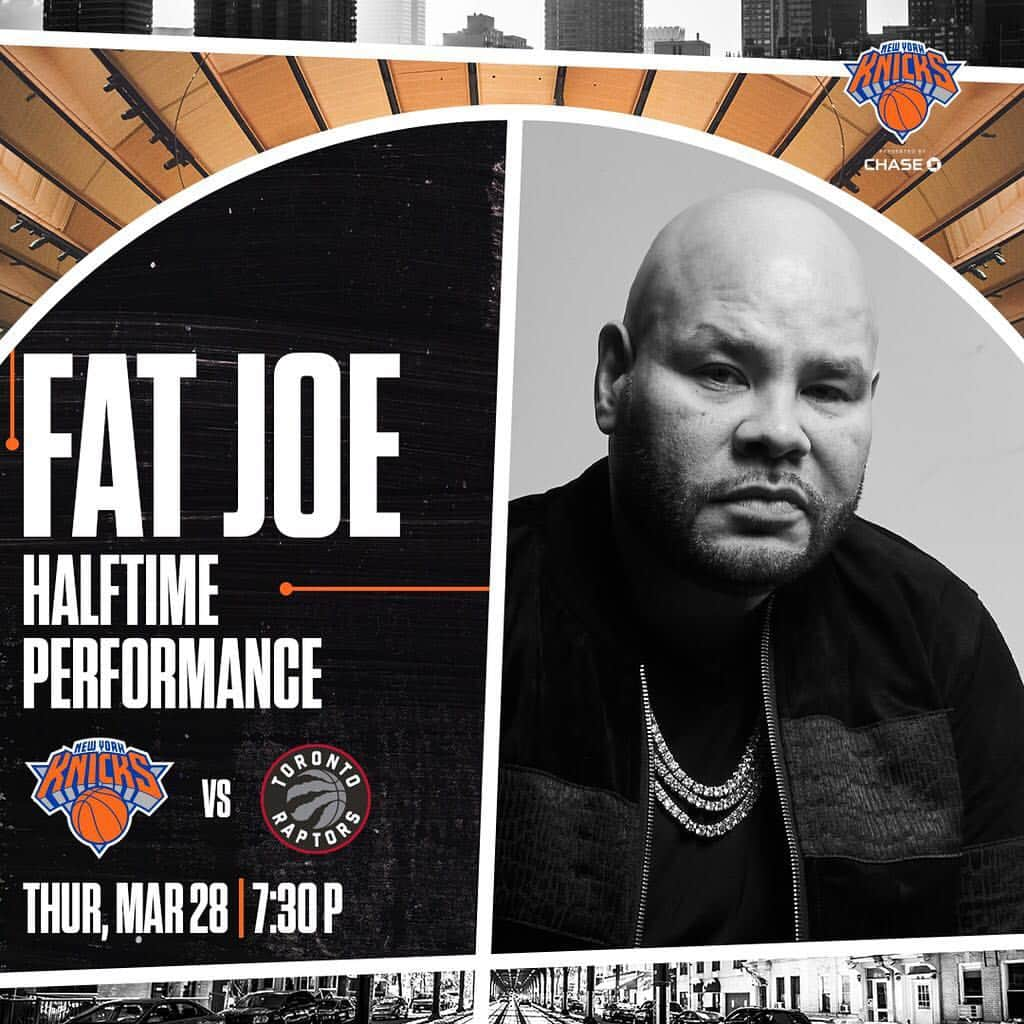 ファット・ジョーさんのインスタグラム写真 - (ファット・ジョーInstagram)「Come see me perform during @nyknicks halftime @thegarden this Thursday. #NewYorkForever @chase.republic @bclentertainment @bettie」3月27日 6時21分 - fatjoe