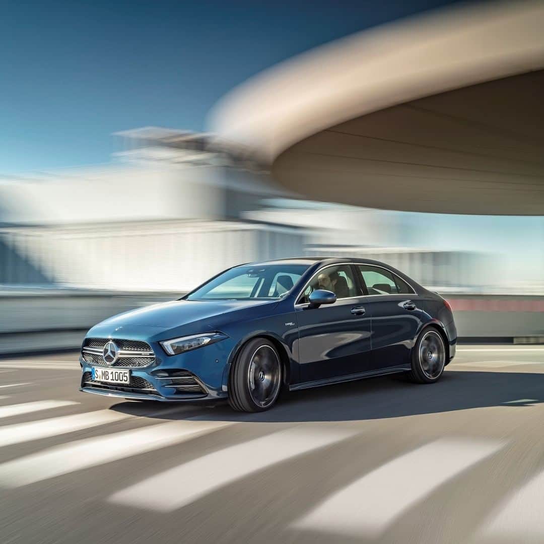 Mercedes AMGさんのインスタグラム写真 - (Mercedes AMGInstagram)「[Fuel consumption combined: 7.3-7.2 l/100km | CO2 emissions combined: 167-164 g/km]  Here comes the Mercedes-AMG A 35 4MATIC Sedan! Off the heels of the Hot Hatch comes a sport saloon that combines fast-paced performance with comfort and room for four.  #MercedesAMG #AMG #A35 #DrivingPerformance #Power #Passion #Mercedes #AMG🔥 #Luxury #CarsofInstagram #InstaCar #Lifestyle」3月27日 8時05分 - mercedesamg