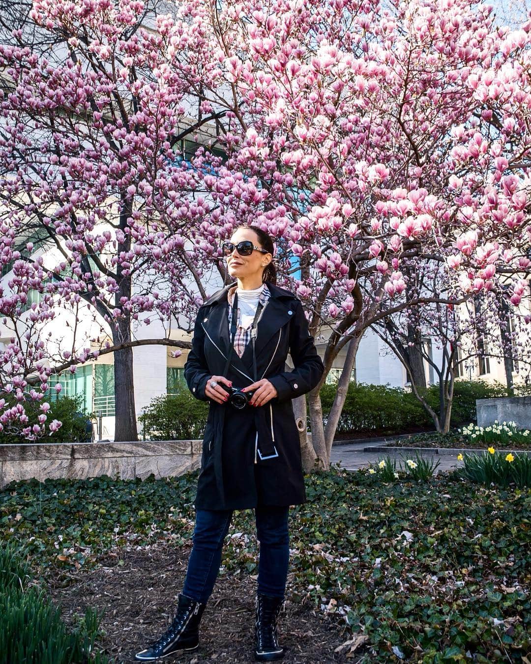 リサ・アンさんのインスタグラム写真 - (リサ・アンInstagram)「It was a beautiful day in #DC today. A Visit to the Newseum followed by a touch of nature. 🌸#magnoliablossoms」3月27日 8時29分 - thereallisaann