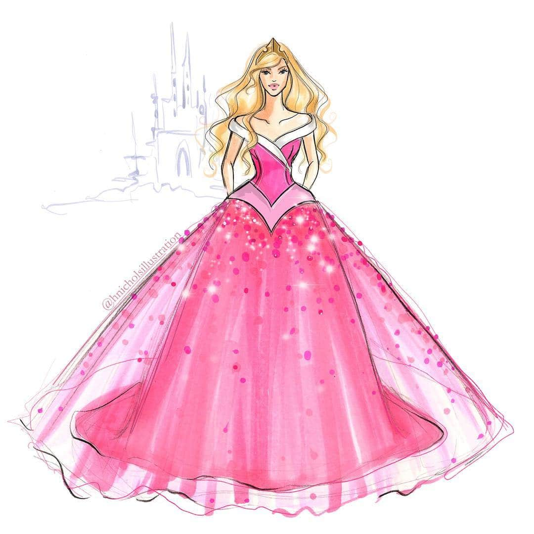 Holly Nicholsさんのインスタグラム写真 - (Holly NicholsInstagram)「A gown with pockets, fit for a sleeping beauty. 👑 (ps-you may want to check out the shop. 😉) #princessaurora #sleepingbeauty #disney #disneyart #fashionillustration #hnicholsillustration #illustration #conceptart #disneyanimation」3月27日 9時09分 - hnicholsillustration