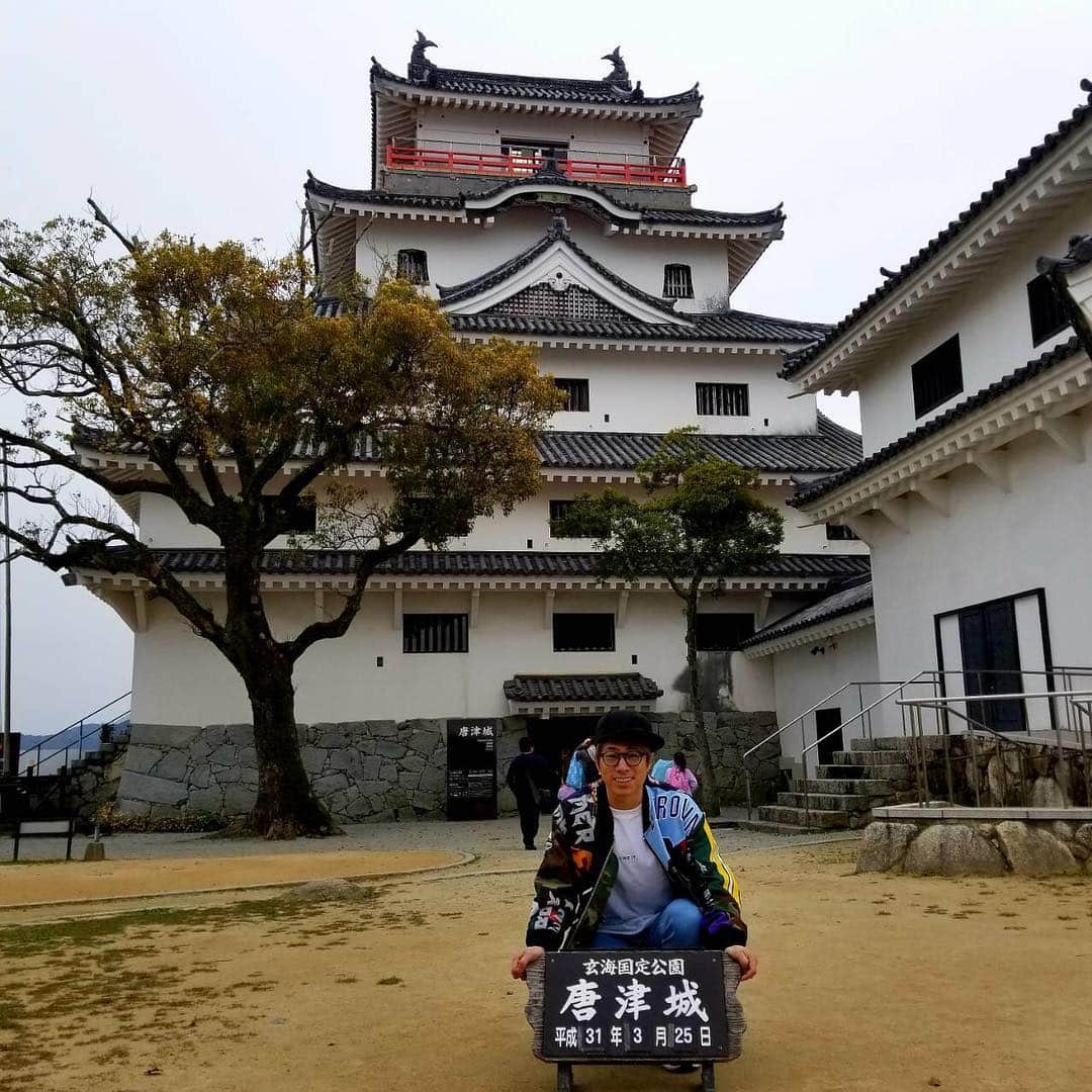 田村淳のインスタグラム：「お城テンソンあがる🏯  #唐津城」