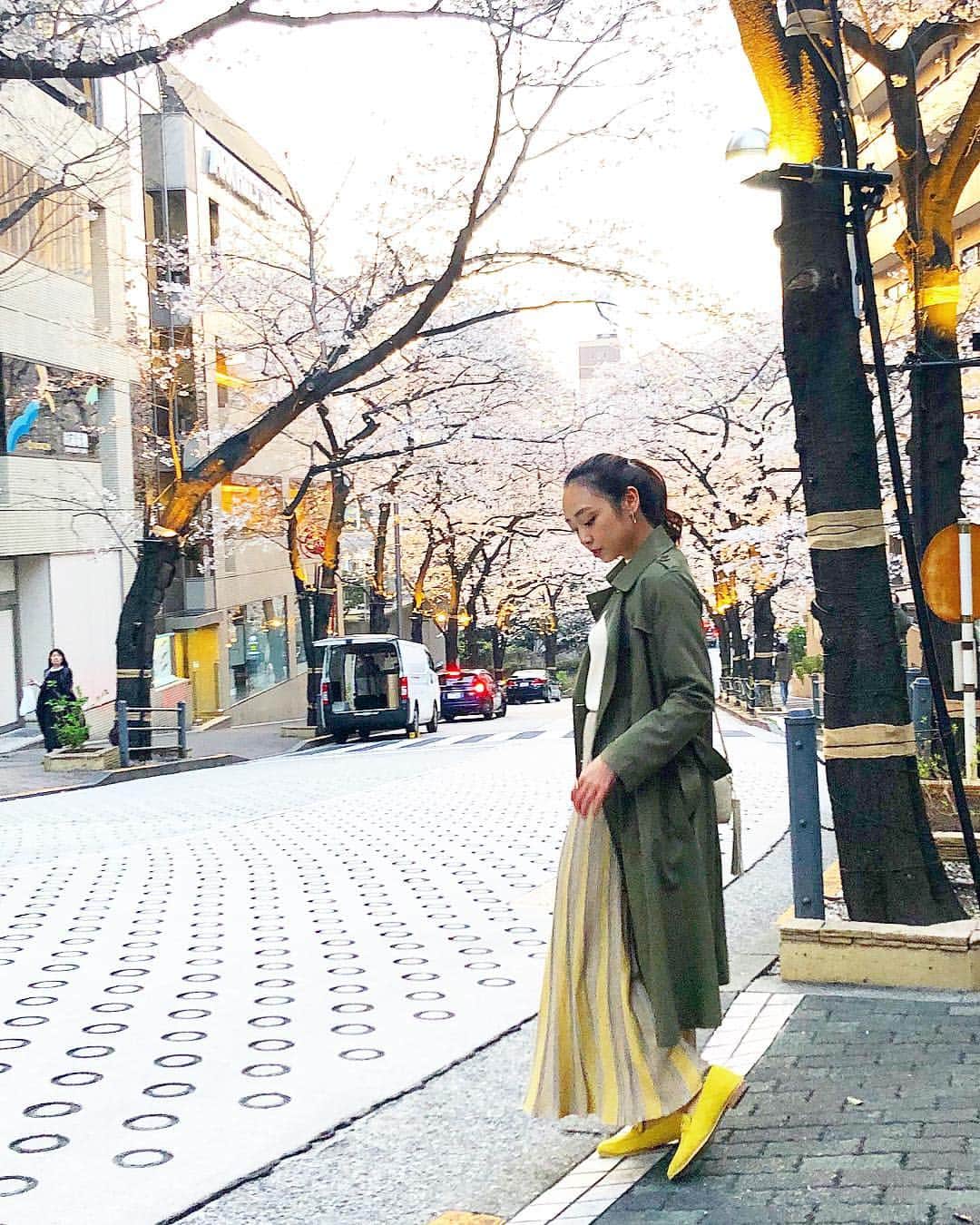 石田美奈子さんのインスタグラム写真 - (石田美奈子Instagram)「#outfit ☺︎ #お花見コーデ 🌸 . 六本木の#アークヒルズ に桜を見に🌸 まだ満開ではなかったけれど、綺麗に咲いていました✨ 東京には#お花見 スポットがたくさんあるけれど、私は#六本木 が特に好きかも😊 人が多すぎないし、トイレに困らないしw、近い距離に桜が綺麗な場所がたくさん✨ #ミッドタウン や#六本木ヒルズ も行かなきゃ☺︎ . 次の日曜日は中目黒に行く予定🌸 . 普段物欲を押さえ込んで生きているけど、春になったせいか、断捨離しすぎたせいか、物欲急上昇しています🤣 春服たくさん欲しい〜💭 . 👗→ #minako_fashion . #fashion #ootd #coordinate #style #instafashion #instagood #instalike #ファッション #コーディネート #コーデ #プチプラコーデ #今日のコーデ #大人カジュアル #プチプラファッション #春コーデ #お花見 #sakura #🌸」3月27日 22時14分 - mminakooo