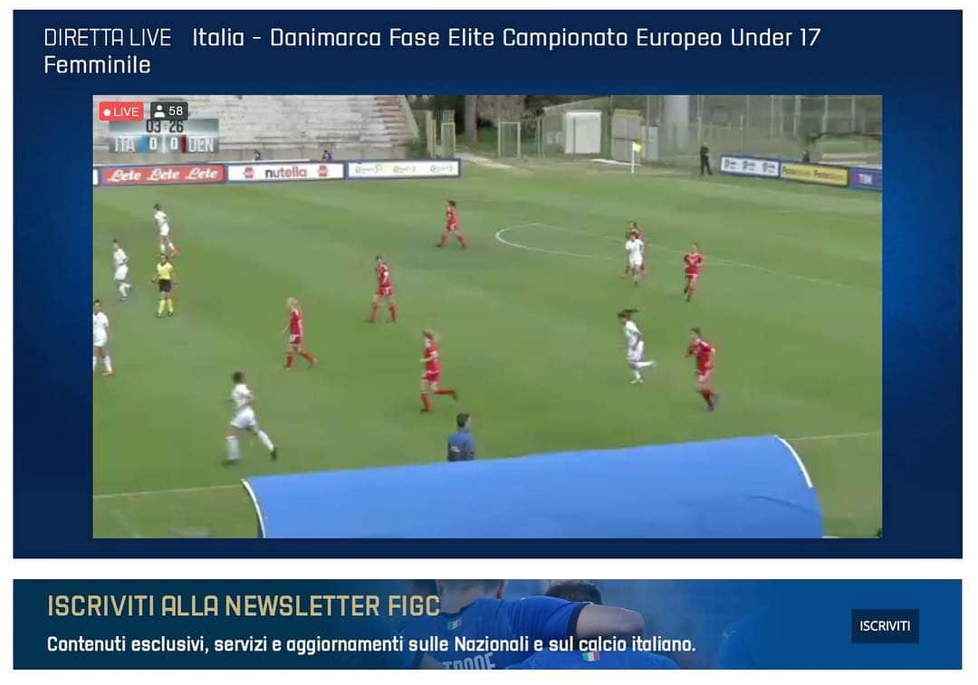 サッカーイタリア代表さんのインスタグラム写真 - (サッカーイタリア代表Instagram)「#Under17 Femminile - Fase Elite #Italia 🇮🇹 vs #Damimarca 🇩🇰 💻⚽️ Ora in LIVE STREAMING 👉🏻 www.figc.it  #Azzurrini #VivoAzzurro #U17F」3月27日 23時08分 - azzurri