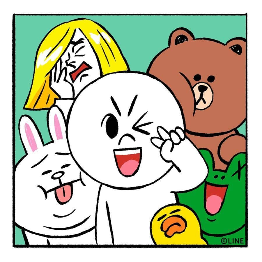 LINE FRIENDSさんのインスタグラム写真 - (LINE FRIENDSInstagram)「. Squad Goal Accomplished. 📸  #FunnySelfie #SillyFacePic  #BestSquadEver #BROWN #CONY  #SALLY #LEONARD #JAMES  #MOON #LINEFRIENDS」3月27日 15時00分 - linefriends