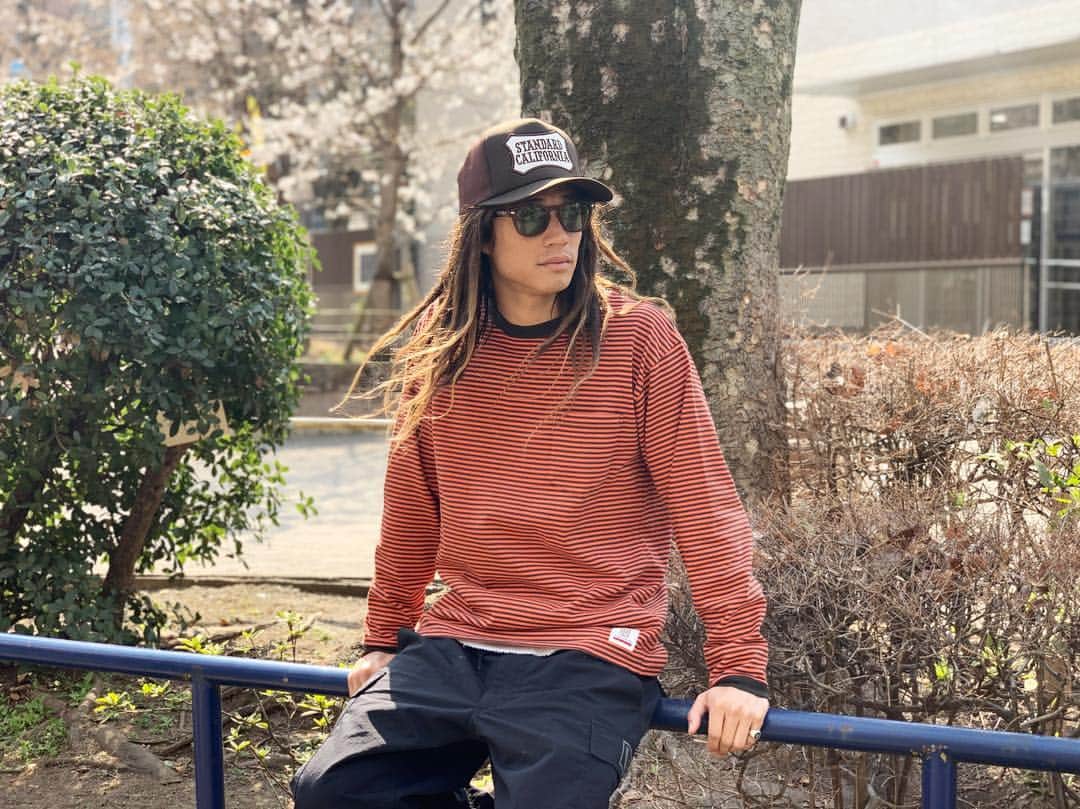 のインスタグラム：「今日のJun.  #standardcalifornia #スタンダードカリフォルニア #todaysstaffofstandardcalifornia #bordertshirts #ボーダートップス」