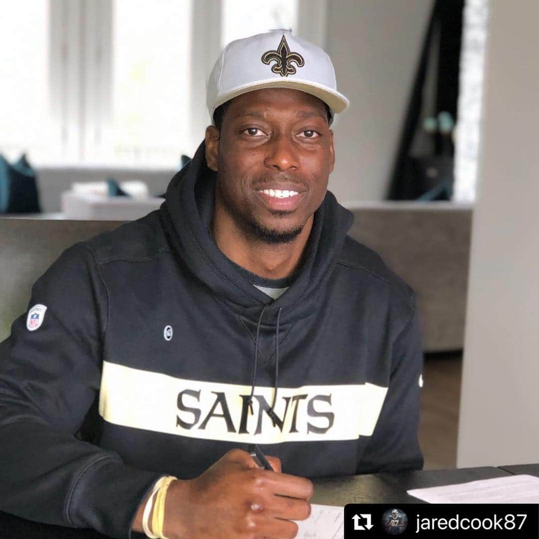 ニューオーリンズ・セインツさんのインスタグラム写真 - (ニューオーリンズ・セインツInstagram)「Jared Cook officially signs with the #Saints! ( 🔄: @jaredcook87)」3月27日 21時03分 - saints