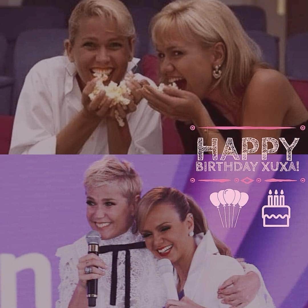 Eliana Michaelichin Bezerraのインスタグラム：「O tempo passou e o carinho só aumentou. Parabéns Xu!!!! Saúde e amor sempre!!❤️ @xuxamenegheloficial」