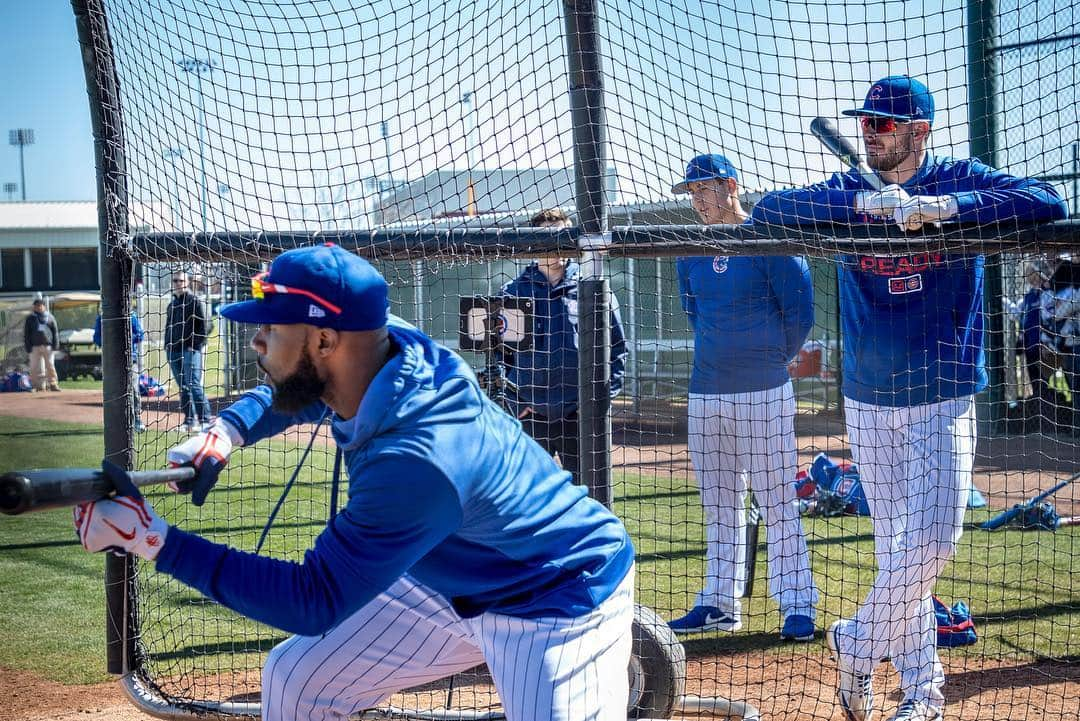 シカゴ・カブスさんのインスタグラム写真 - (シカゴ・カブスInstagram)「#CubsCollection: Go behind the scenes and see the #Cubs through the lens of our team photographer, @sgreenphoto. Teammates. After an offseason apart, #Cubs players and coaches gathered in Mesa, AZ for #SpringTraining. Back together as a team, they prepared for a new year and a new season. Supporting each other, working together, laughing, learning and perfecting their craft. This team is ready. “It’s time to go play with urgency and win. October really starts in March.” -Theo Epstein #EverybodyIn Find more photos on Facebook.com/Cubs」3月28日 8時35分 - cubs