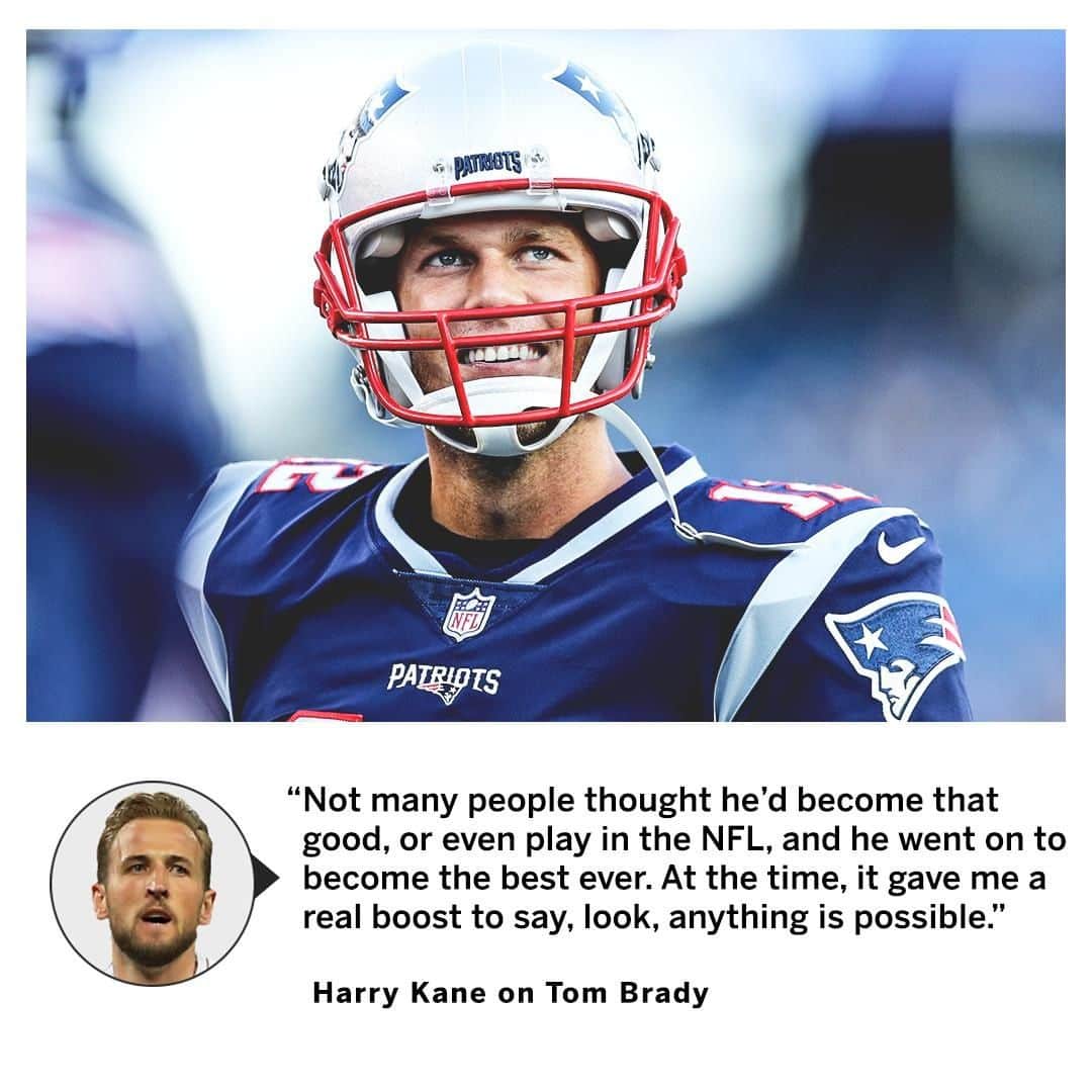 espnさんのインスタグラム写真 - (espnInstagram)「Like Tom Brady, Harry Kane was underestimated early in his career. The Tottenham striker is inspired by the 6-time Super Bowl champ. (via @espnfc)」3月28日 3時55分 - espn