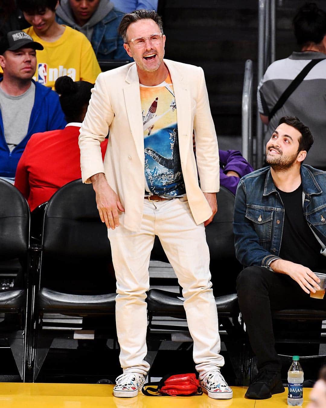 GQさんのインスタグラム写真 - (GQInstagram)「#BigFitoftheDay: David Arquette practices next-level courtside style.」3月28日 5時38分 - gq