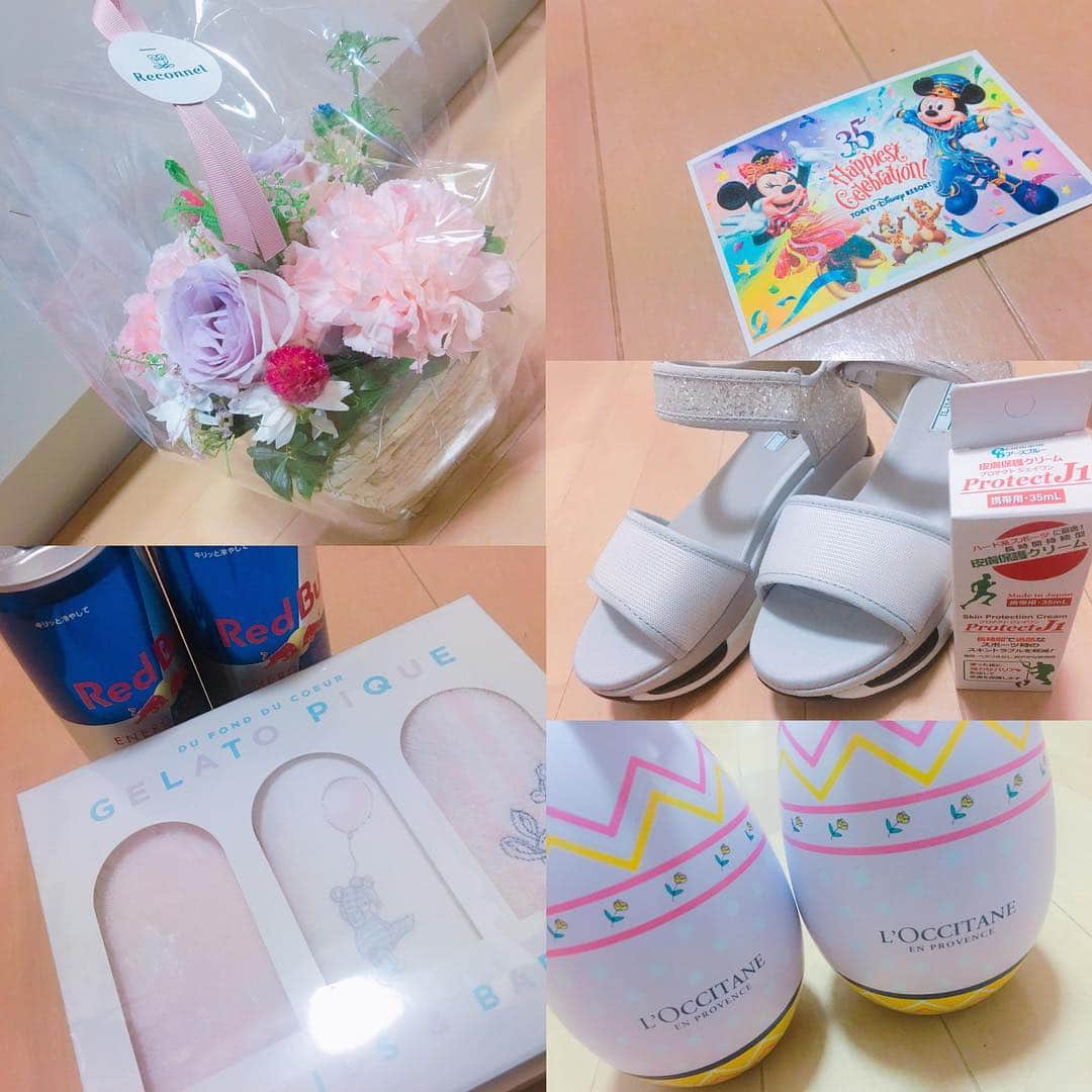 塚田詩織のインスタグラム：「2019.3.23 バースデーオフ会 #差し入れ #ありがとう」