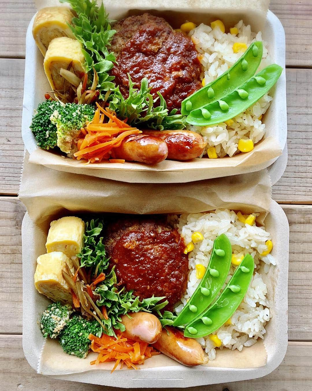 aya*** さんのインスタグラム写真 - (aya*** Instagram)「* 2019.3.28 Thursday * おはようございます☀ * 今日のお弁当🍱 ○ハンバーグ ○卵焼き ○ソーセージ ○きんぴらごぼう ○キャロットラペ ○ブロッコリーのマヨ胡麻和え ○コーンピラフ * * また帰省したら作ることもあるかもやけど ひとまず 今日で子どもらのお弁当作りから卒業。 次男の好きなハンバーグ弁当で締めくくりです！ * 長いこと作ってきたけど、 子どもらが幼稚園の頃は 週1のお弁当、 小学校の間は 遠足とか行事ごとで たまーに作って。 中学生になってから 部活が始まると同時に お弁当の登場も多くなって。 高校生になってからは毎日お弁当、、 これが娘の頃からなので 長かったと言えば長かったけど😂 大変やったというよりは 楽しかった！ もともと料理は好きやけど お弁当でもなんでも毎日のご飯を 食べてくれる人がおるから 頑張って作ってこれたんであって  来月から自分のために どこまで作れるんか不安しかない😂 * * そして今日は午後から高校の離任式🌸 卒業生はスーツを着込んで参加するんで 次男も昨日から ネクタイを締める練習をしよるけど、、大丈夫か？😂 * * #クッキングラム#食卓に春を迎えよう#マカロニメイト#ワンプレートごはん#おうちごはんlover#お弁当 #お昼ごはん #ランチ#昼食#常備菜#作り置き#おべんとう#弁当#日々#日々の暮らし#お弁当#暮らし#料理#おうちごはん#お米大好き #象印#お弁当コンテスト #igersjp#locari#bento#lunchbox#japanesefood#aya_ayaOben」3月28日 7時15分 - aya_aya1128