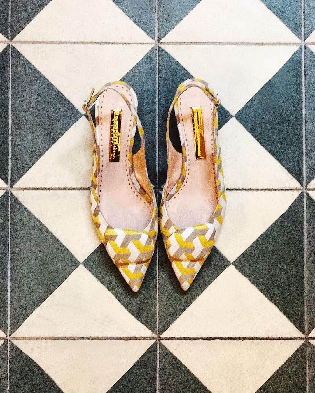 ルパートサンダーソンのインスタグラム：「Optical illusion | Misty kitten heels | #RupertSanderson #SS19 #KittenHeels」