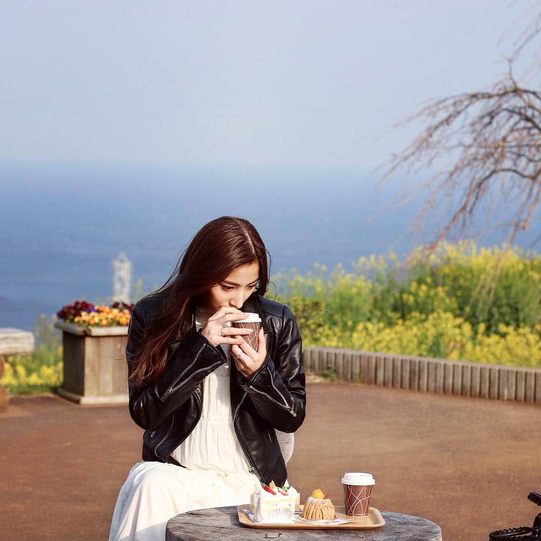 雨宮みずきさんのインスタグラム写真 - (雨宮みずきInstagram)「． #トシヨロイヅカ 🍰☕️ ． 2枚目はコーヒーか紅茶か チェックしてるところ😂笑 ブラックのコーヒーは 飲むと気持ち悪くなっちゃうから 間違えないように必ずチェック！！ アイスだと烏龍茶とかコーラかと思って 飲んだらコーヒーだった！！ なんて経験なーい⁉️あれは恐怖😂笑 ． モンブラン🌰美味しすぎた♡ ショートケーキ🍰半分こ♡ レモンのケーキは一夜城限定品✨ ． 半テイクアウト風で テラスカフェを利用したよ♪♪ レストランの中でイートイン🍽 するとお皿に綺麗に盛り付けしてくれて ゆっくりできるのでおススメ💕 ． 17時まで営業で、16時ラストオーダー なので時間に気をつけてください⏰ ． #一夜城ヨロイヅカファーム #一夜城 #一夜城yoroizukafarm #小田原カフェ #小田原ランチ #絶景カフェ #日本の絶景 #菜の花 #カフェ巡り #グルメ女子」3月28日 9時59分 - ammymzk0926
