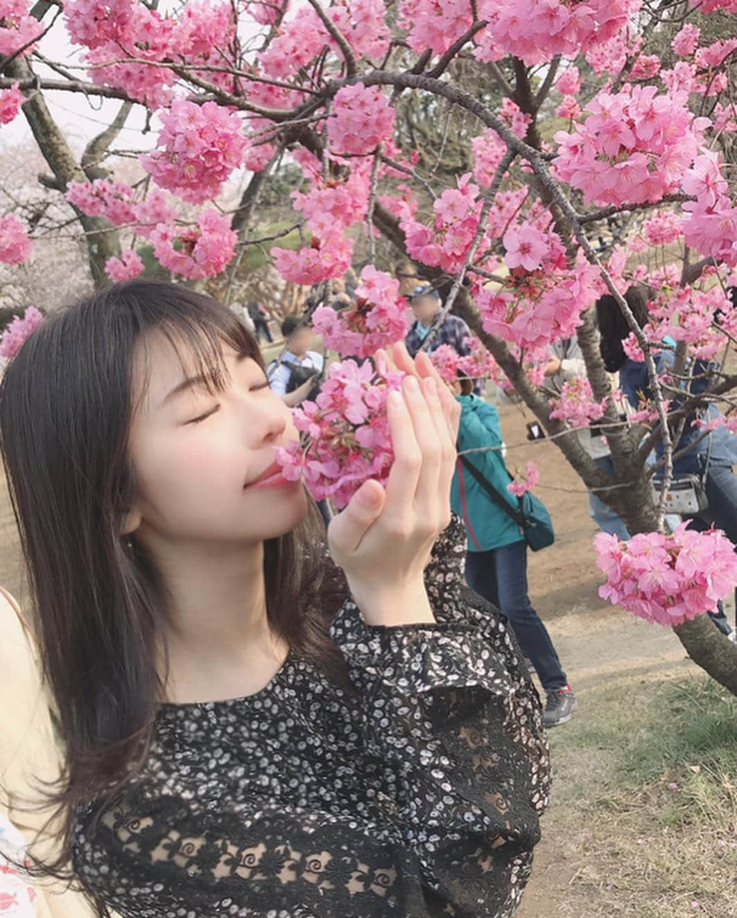 鈴木ふみ奈さんのインスタグラム写真 - (鈴木ふみ奈Instagram)「お花見したー？？🌸 #桜 #ここは #新宿御苑 #梅 #春 #好きだけど #花粉症 #辛い #笑 #どの季節 #が #好き？ #blossom #lips」3月28日 12時49分 - fuminasuzuki