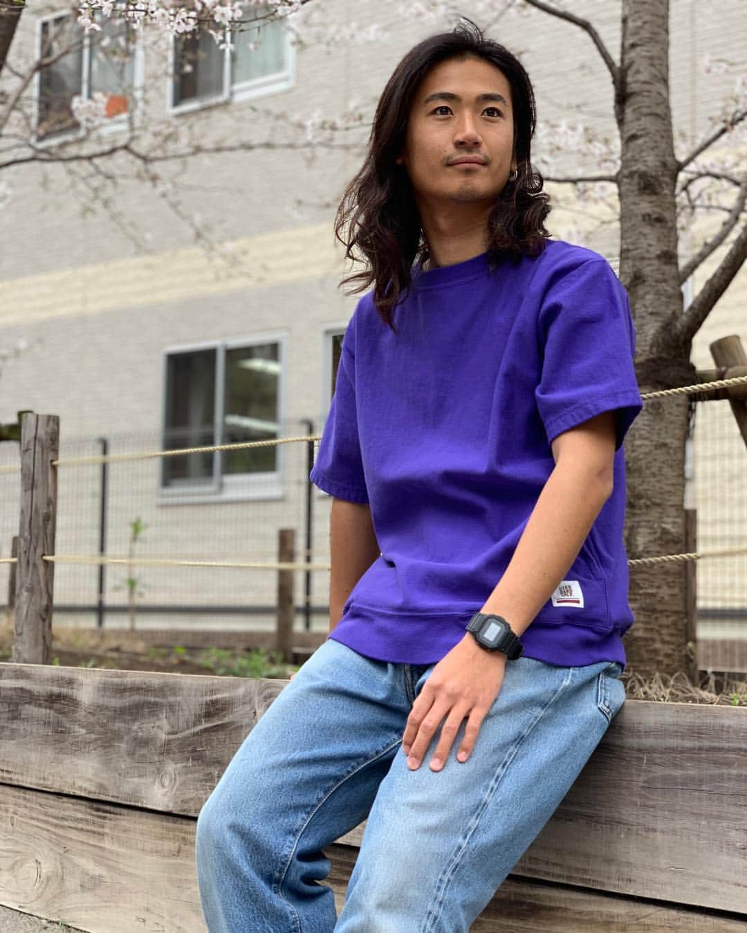 のインスタグラム：「今日のSho. #standardcalifornia #スタンダードカリフォルニア #sweatshirt #スウェットシャツ #shortsleeve #ショートスリーブ#todaysstaffofstandardcalifornia」