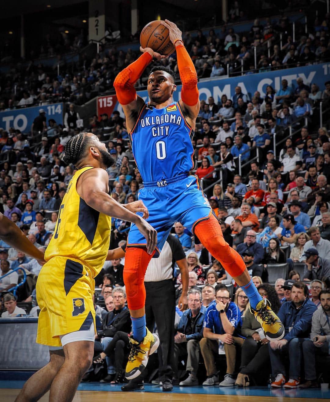 NBAさんのインスタグラム写真 - (NBAInstagram)「@russwest44 notched his 29th triple-double of the season for the @okcthunder with 17p/12a/11r! #TripleDoubleAlert」3月28日 13時24分 - nba