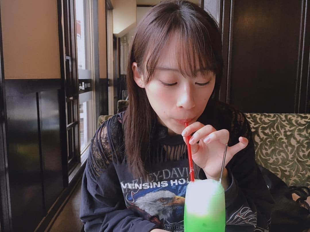 宮島小百合さんのインスタグラム写真 - (宮島小百合Instagram)「💚💚 #me #girl  #cafe #lunch #メロンソーダ #japan #tokyo #girl」3月28日 14時24分 - sayuri_kakaka