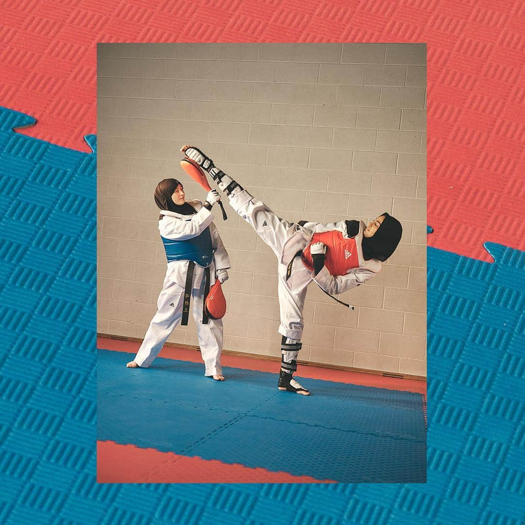 adidas UKさんのインスタグラム写真 - (adidas UKInstagram)「Rhiannon and Tasneem are friends, taekwondo champions and part of a growing community of #MuslimFemaleFighters in London. @t_eltaweel is the first Libyan female to compete in the African Olympic qualifications. @ry_ry.tkd is part of the Somali national Taekwondo team - both train and work together to promote sports and challenge stereotypes amongst their community: . “Some of the best Taekwondo athletes in the world are Muslim women - they just haven’t been given a platform in mainstream media. It doesn’t fit the current narrative that we are ‘oppressed’ and makes some people uncomfortable.  We’re not here to make you comfortable, we’re here to be the best we possibly can within our sport.” . Earlier in the month we asked you to nominate women who deserve to be seen as to combat issues of female visibility. Rhiannon & Tasneem were nominated by @munirah.tkd and @manal.elphotography 💪🗳🏆 . This post was created by women, for women ♀」3月29日 2時02分 - adidaslondon