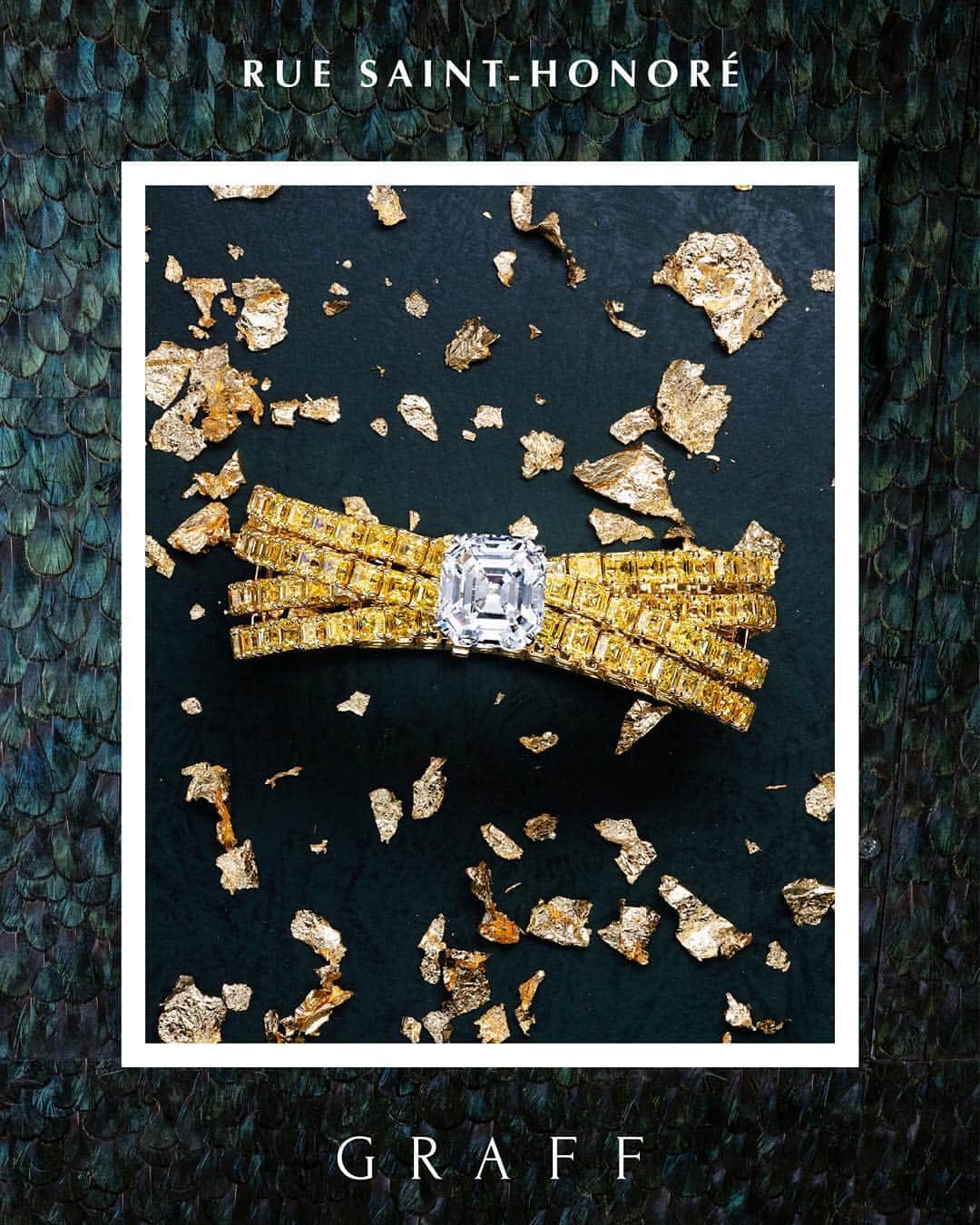 Graffさんのインスタグラム写真 - (GraffInstagram)「Paris, je t'aime. • Our new Paris Flagship, opening soon at 237 Rue Saint-Honoré. . Yellow diamond bracelet featuring a 14 carat emerald cut diamond, 85cts」3月29日 2時46分 - graff