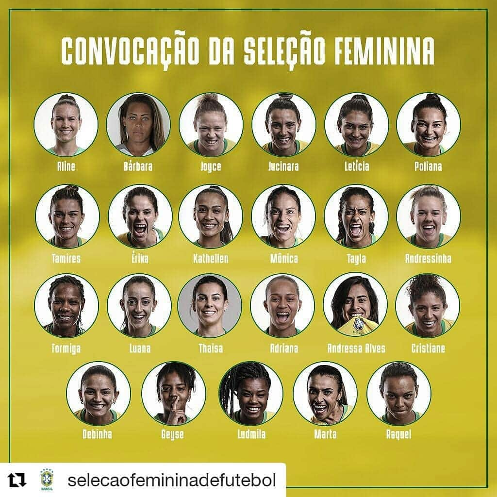 サッカー ブラジル代表チームさんのインスタグラム写真 - (サッカー ブラジル代表チームInstagram)「#Repost @selecaofemininadefutebol (@get_repost) ・・・ Seleção convocada! Essa é a lista das jogadoras que vão disputar os dois amistosos, contra Espanha e Escócia, em território espanhol, nos dias 5 e 8 de abril. Pra cima, Femaaa!!! 💚💛 🇺🇸 Here is the list for the friendly matches against Spain and Scotland, at Spain, on April 5th and 8th. Let’s go, Femaaa!!! 💚💛」3月29日 3時19分 - cbf_futebol