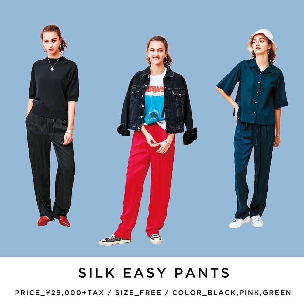 マイダルタニアンさんのインスタグラム写真 - (マイダルタニアンInstagram)「【 NEW PANTS " SILK EASY PANTS " 】  Shinzoneオリジナルブランド「 THE SHINZONE 」のパンツシリーズに、新作 "SILK EASY PANTS" が登場いたしました。  上質なシルクをカジュアルダウンさせたデザインが魅力の「SILK EASY PANTS」。 ご自宅で手洗い可能のシルクを使用しており、手洗い後の縮みも計算して作っているため、これからの暖かい時期におススメのパンツです。  ぜひ、この機会にご覧くださいませ。  #Shinzone #シンゾーン #theshinzone2019ss  #newarrivals #pants #silkpants #silk」3月28日 18時47分 - shinzone_official