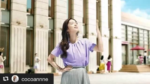 Ban汗ブロック公式アカウントのインスタグラム：「#repost @cocoannne via @PhotoAroundApp  本日よりオンエア🚨 気になる汗は『Ban 』で⚠️ #Banで汗ブロック #ワキ汗出るまえブロック」