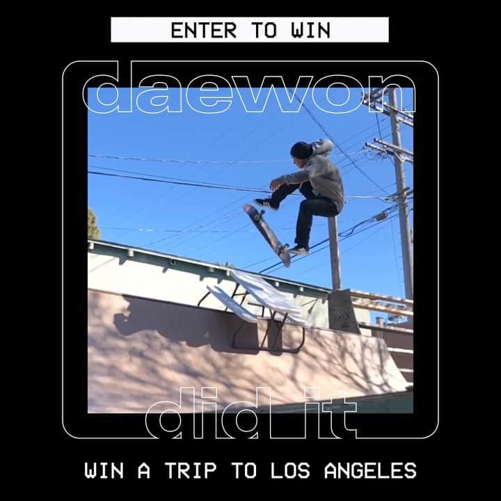 adidas Skateboardingのインスタグラム：「DAEWON DID IT /// @daewon1song is a legend. He’s done tricks nobody else has and is still pushing himself to do more. To celebrate Daewon’s contribution to skateboarding, we’re inviting skaters to show us their best Daewon inspired tricks in the #DaewonDidIt contest all month long. We will announce Trick of the Week categories each week beginning April 1. @daewon1song will choose his favorite skaters to win a trip to skate with him and go to the premiere of Daewon’s TWS Legend Documentary in Los Angeles on May 12.  Rules: 1. Post a video of yourself doing the Trick of the Week to Instagram before the deadline 2. Hashtag #DaewonDidIt 3. Tag @adidasSkateboarding  Stay tuned for the first Trick of the Week! See skateboarding.com for official rules.」