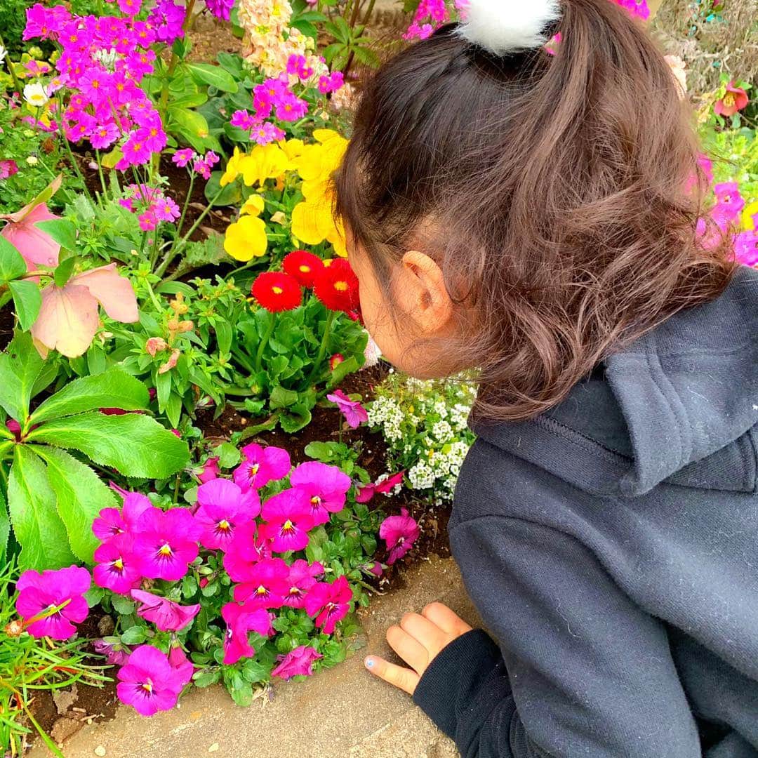 ゆん（並木優奈）さんのインスタグラム写真 - (ゆん（並木優奈）Instagram)「. . 最近お花を見つけると よく匂いをかいで 「いーにおい💕」 って言うんだけど この日の感想は 「くさっ！」でした笑 . 初めてお花の匂いを くさいって言った笑 . . . そんなことより ほっぺがたまらん❤️ . . . . . . #riona#flower」3月28日 22時58分 - yunaaaaa.x