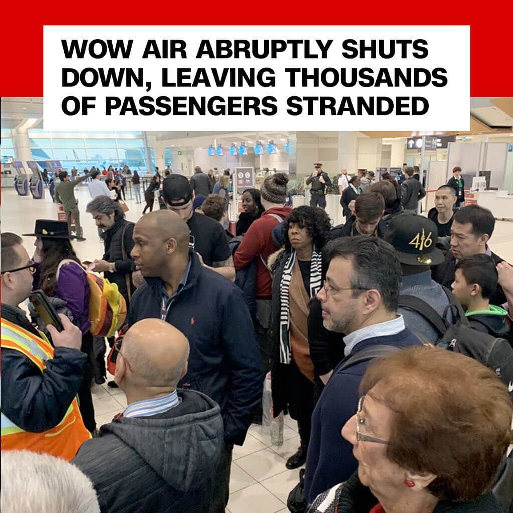 CNNさんのインスタグラム写真 - (CNNInstagram)「Icelandic budget carrier Wow Air shut down operations and canceled flights Thursday, leaving thousands of passengers stranded on both sides of the Atlantic. On the airline's website, it advised passengers to book new flights on other airlines and said some may be eligible for compensation. "I didn’t believe what I was seeing at first," said Alex Spence, who had a roundtrip ticket on Wow Air from Toronto to Berlin. "No notice at all from Wow." (📸: Saurabh Aggarwal)」3月28日 23時14分 - cnn