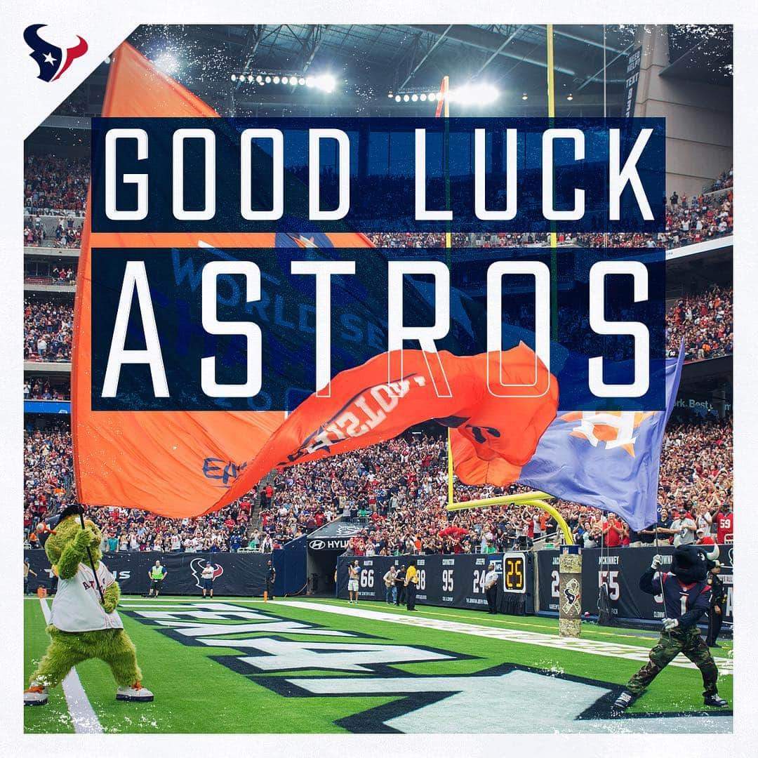 ヒューストン・テキサンズさんのインスタグラム写真 - (ヒューストン・テキサンズInstagram)「Time to #TakeItBack. Good luck this season, @astrosbaseball! #HTownPride」3月28日 23時15分 - houstontexans