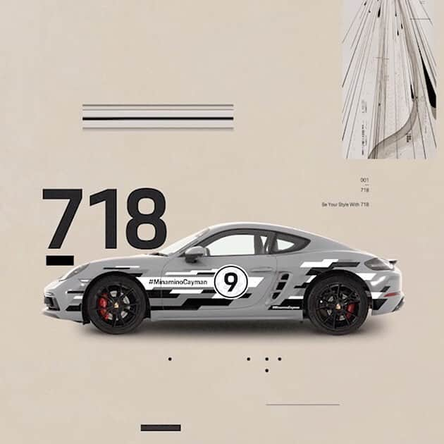 Porsche Japanさんのインスタグラム写真 - (Porsche JapanInstagram)「718の芯を言い表す8つのキーワードから718通りのオリジナルデザインケイマンが登場。流行や固定概念にとらわれることなく独自の道を突き進み、自らの揺るぎない意思と走りへの闘志、あふれる情熱を宿す718ケイマンの魅力を、ぜひご覧ください。 詳細はプロフィールのリンクから。  #ポルシェ #Porsche #718Cayman #718ケイマン#MinaminoCayman」3月29日 12時13分 - porsche_japan