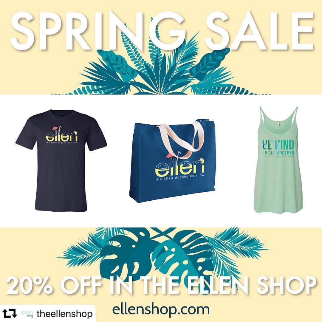 エレン・デジェネレスさんのインスタグラム写真 - (エレン・デジェネレスInstagram)「Spring into spring with a sale at The Ellen Shop! #repost @theellenshop ・・・ If you love my Ellen underwear, great news! It’s 20% off! You know what I mean. Get your mind out of the gutter.」3月29日 4時26分 - ellendegeneres