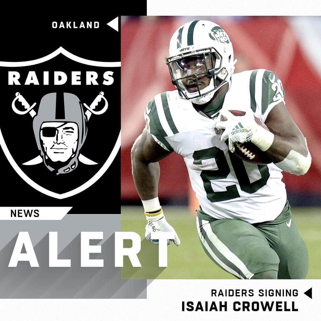 NFLさんのインスタグラム写真 - (NFLInstagram)「@raiders signing LB Brandon Marshall and RB Isaiah Crowell to one-year deals.」3月29日 6時14分 - nfl