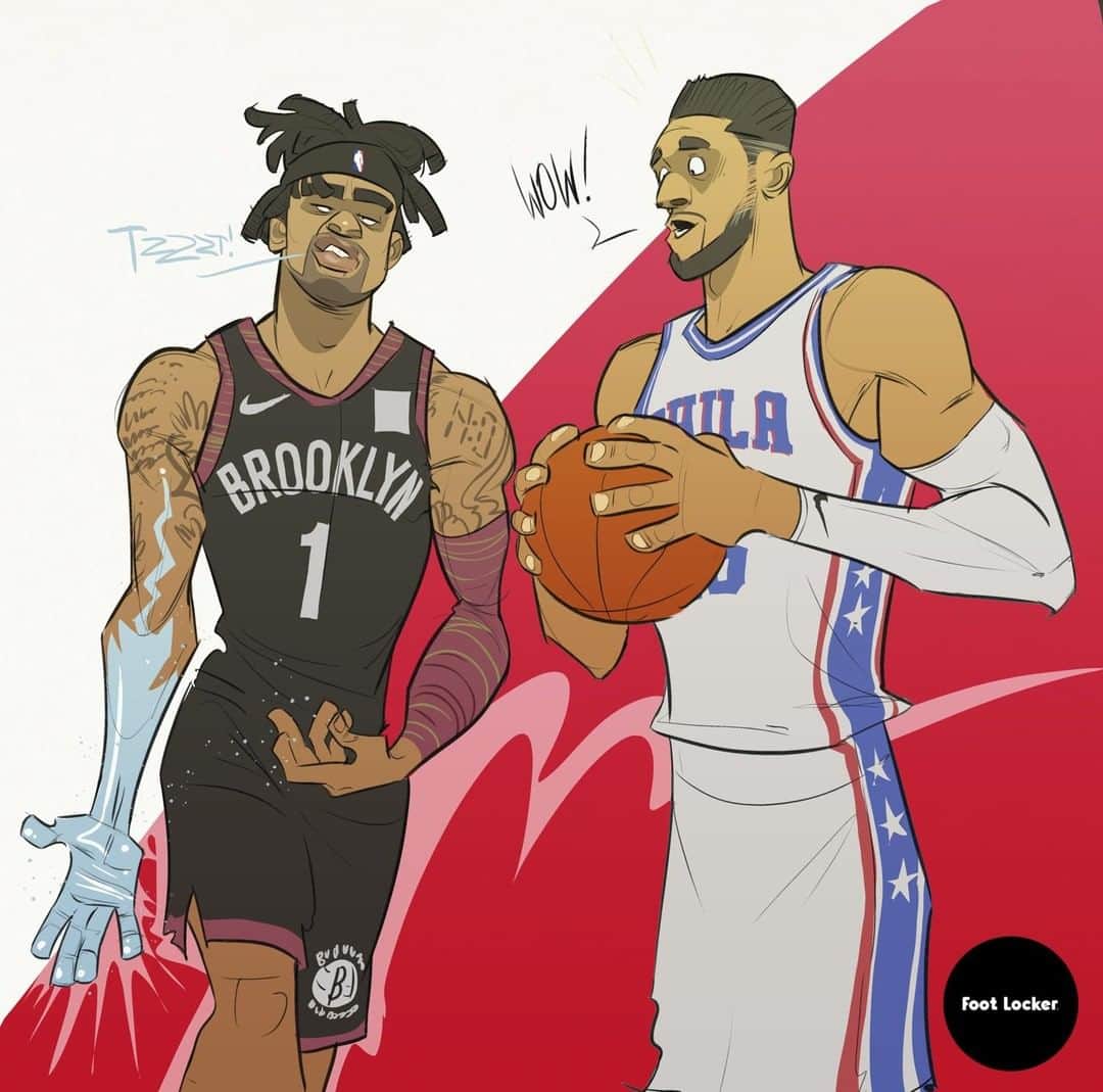 のインスタグラム：「Will @bensimmons and the #Sixers be able to thaw @dloading’s ice in his veins - Who you got tonight?」
