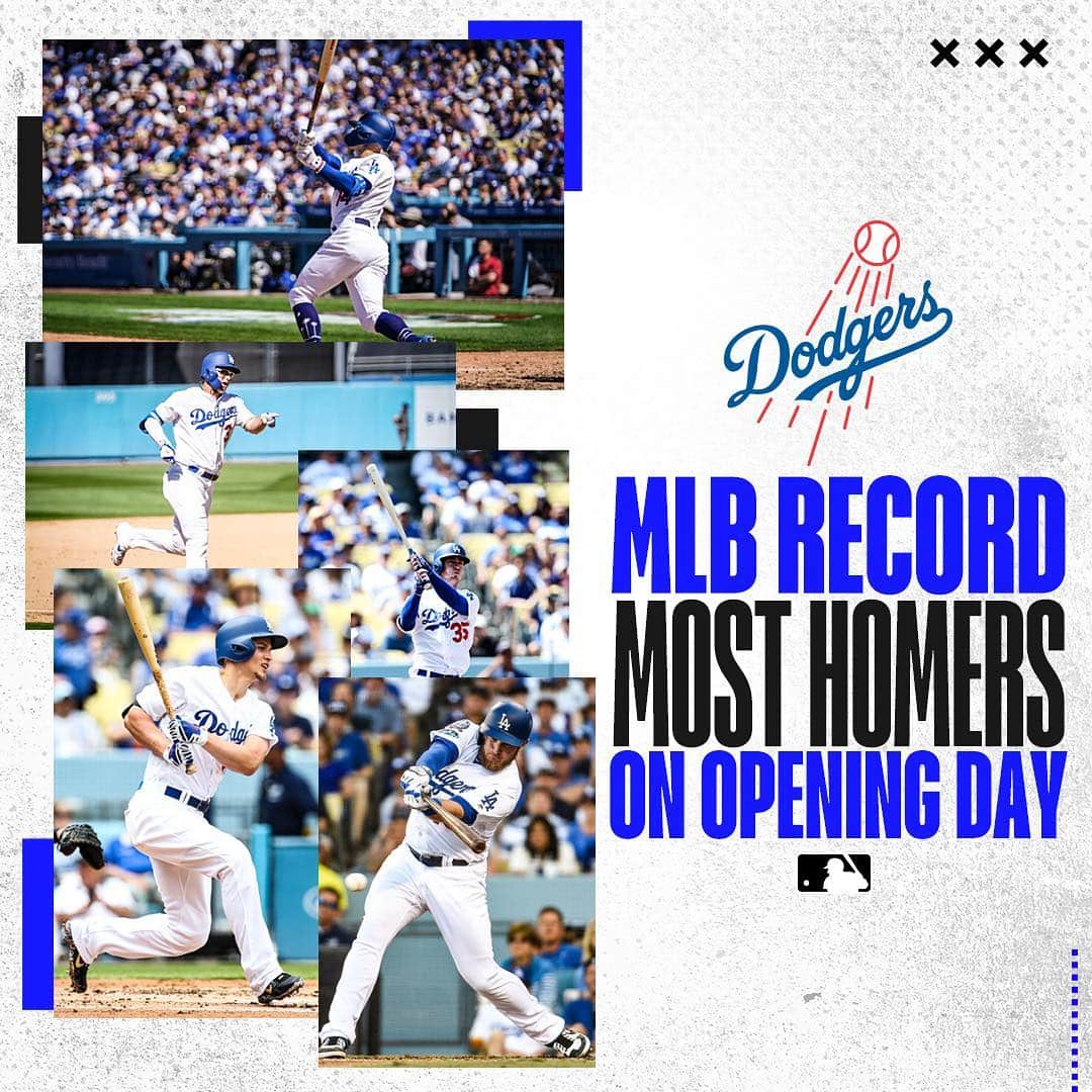 MLBさんのインスタグラム写真 - (MLBInstagram)「Dodgers had a dinger party (8) on #OpeningDay. 💪」3月29日 8時41分 - mlb