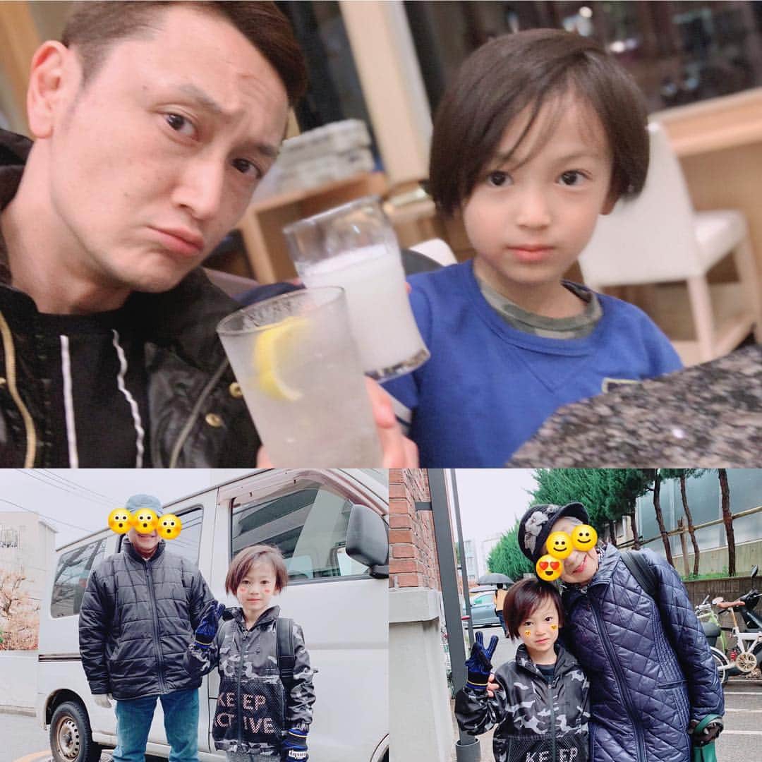 北村栄基のインスタグラム：「#卒園#毎朝挨拶#おじさま#おばさま#ありがとう#おつかれ#乾杯#帰り道#寿司#レモンサワー#カルピス」