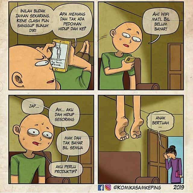 Koleksi Komik Malaysiaさんのインスタグラム写真 - (Koleksi Komik MalaysiaInstagram)「#Repost @komikasamkeping with @get_repost ・・・ Produktif . . . . . #komikstrip #komikasamkeping #komikinstagram #komikmalaysia」3月29日 14時05分 - tokkmungg_exclusive