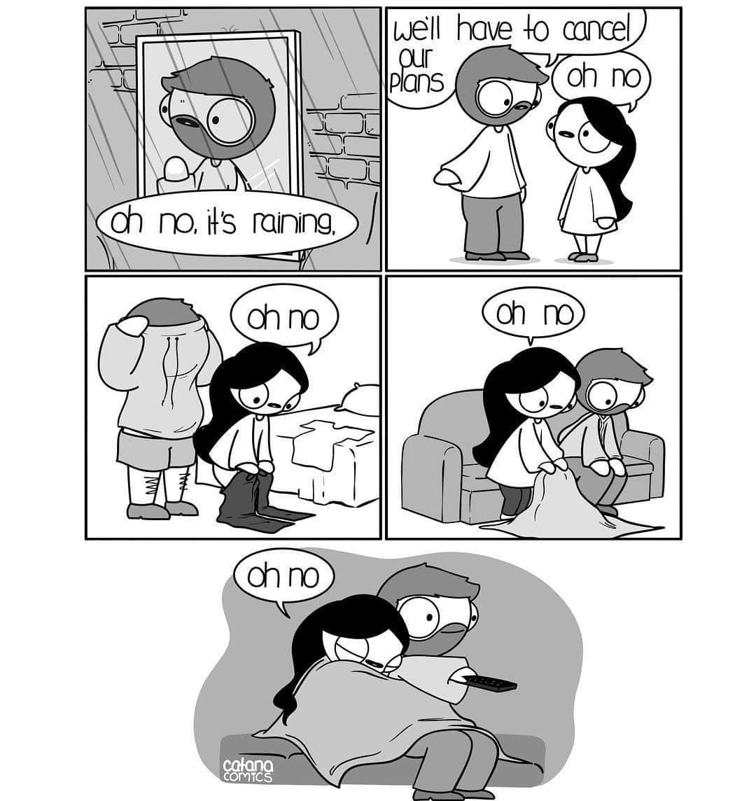 9GAGさんのインスタグラム写真 - (9GAGInstagram)「Oh no 🙈 Guess we’ll have to cuddle the whole day 🙊 Follow @couple for more #CoupleGoals.⠀ -⠀ ✏ @catanacomics⠀ -⠀ #couple #relationship #relationshipgoals #comic」3月29日 17時00分 - 9gag