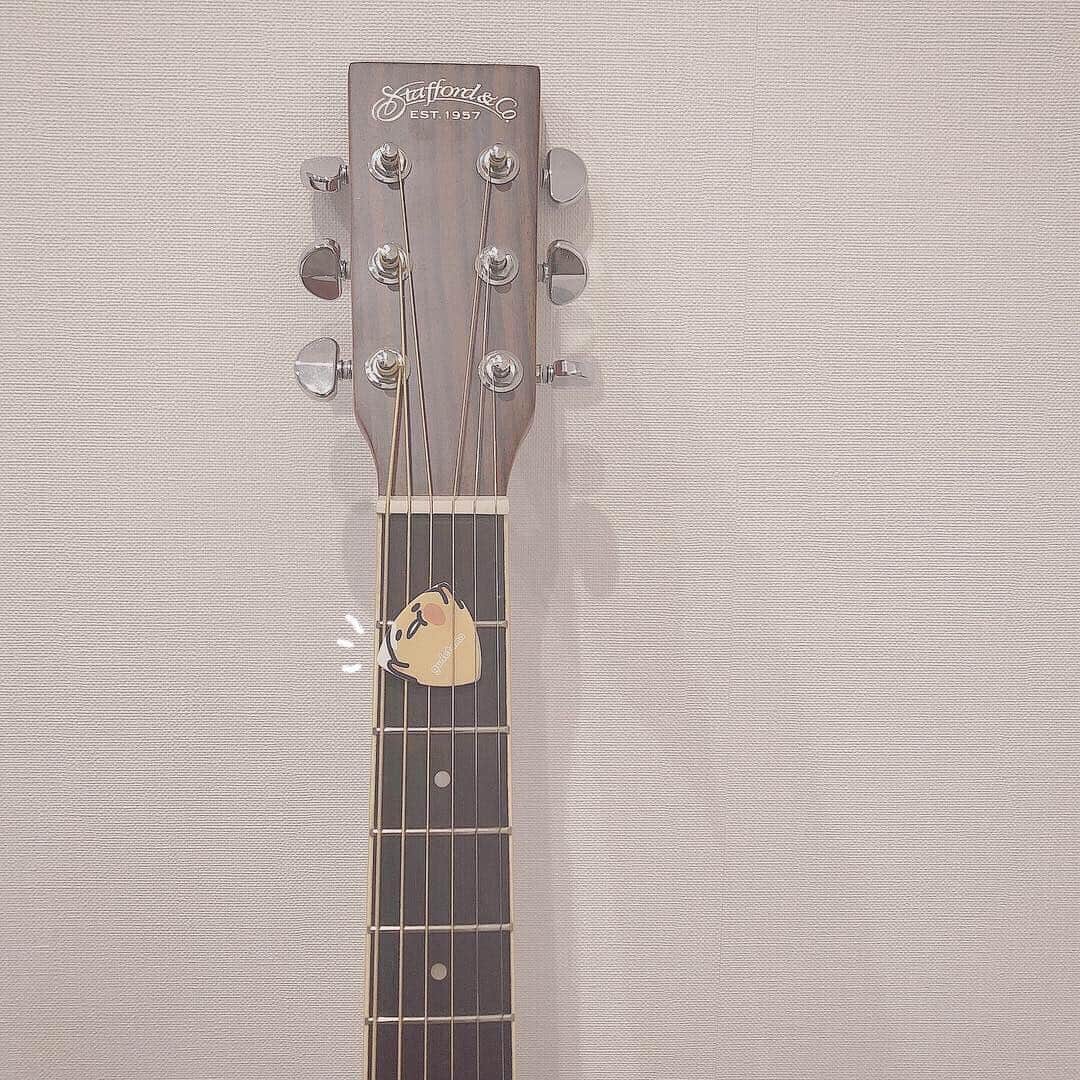 江嶋綾恵梨さんのインスタグラム写真 - (江嶋綾恵梨Instagram)「親友ちゃんが﻿ ギターを始めたとききまして。☺︎﻿ ﻿ お宅訪問して、一緒に練習したんだけど﻿ まさかの同じギターでした🎸笑﻿ ﻿ 好みも似てくるもんなんですかね🐇️💓ふふ﻿ ﻿ ﻿ #guitar #ギター #アコギ #ギター女子 #ぐでたま #ピック」3月29日 18時43分 - aeringoooo
