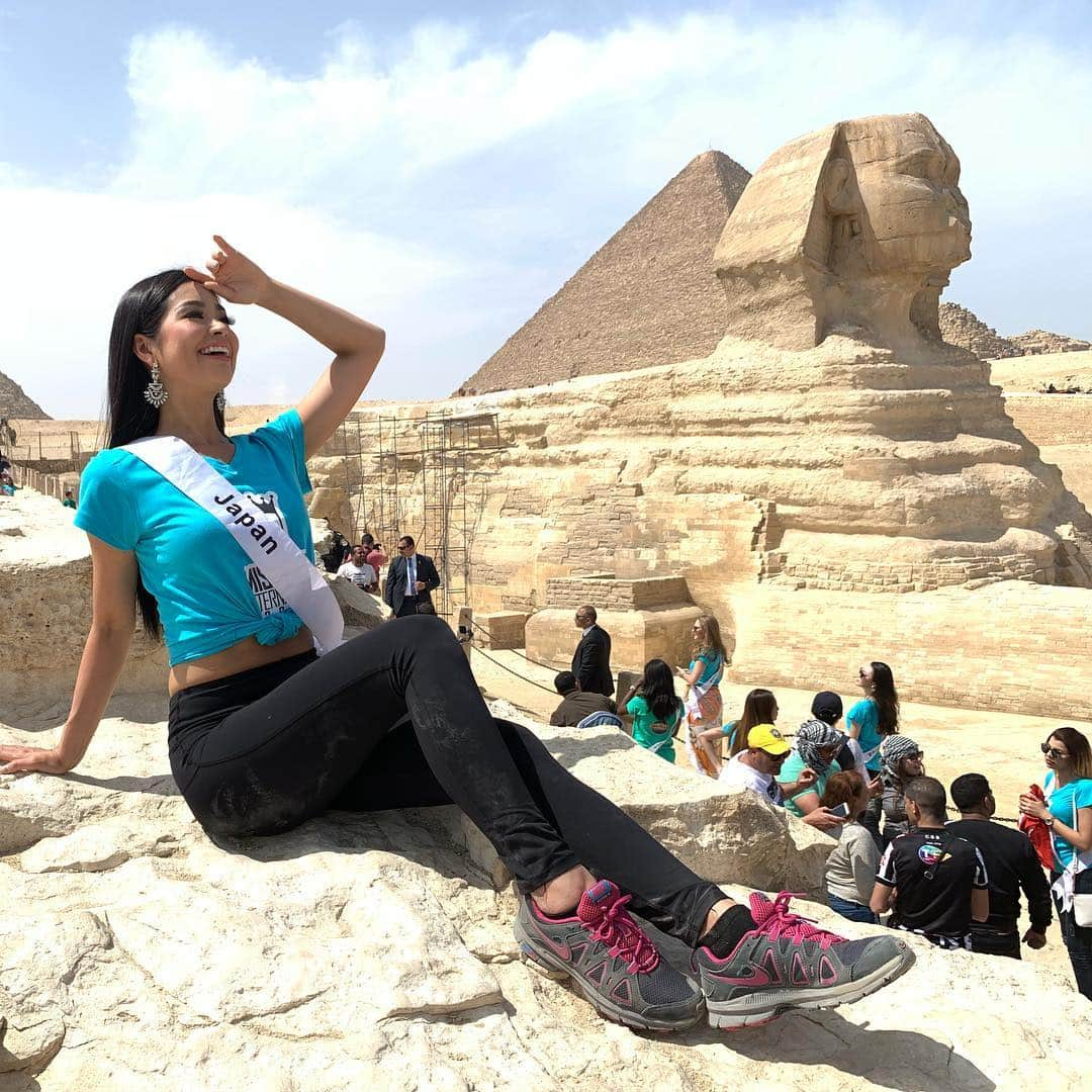 冨田七々海さんのインスタグラム写真 - (冨田七々海Instagram)「Finally we are here!! Long waited Egyptian Pyramid I was so excited for🐪❤️ Words are not enough to describe how incredible they were in real life!  Wow! I am overwhelmed with the beauty and the scale of them.  Thank you @missecointernational for this wonderful experience!! ✨  ついに！ 念願のピラミッドを見に行きました！一生のうちに絶対に来たかった場所。 壮大なスケールと神秘的な美しさは圧巻でした✨🙏 ・ #missecointernational  #missecojapan  #experienceegypt  #egypt  #missecointernational2019  #myegypt  #loveegypt #globalbeauties #missosology ‏ @almasahotelofficial @starscosmeticsindia @vatika_naturals @orbitb1 @drhadeel_m @dr_emadelsaie @allure_clinics @raneemclinic2 #الور ・ #luxor #traveling #travel #egypt  #エジプト #旅行 #旅  #ピラミッド #pyramid #egyptianpyramids #砂漠 #ミスコン #ミスエコ」3月29日 19時31分 - missecojapan