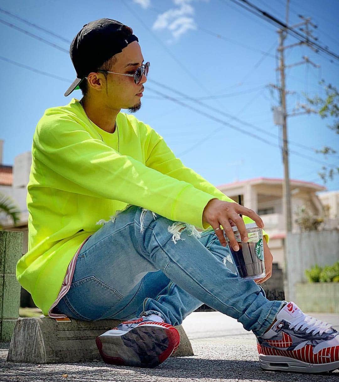 のインスタグラム：「. . . #ジャパスニピックアップ . . . model➡️ @s_taro816 👟 #NIKE #Airmax1wasafu を使った#スニーカーコーデ ✨✨ ぜひ皆さんも参考にしてみては？💥💥 . . . #ジャパスニ #ジャパスニ女子 #ジャパスニピックアップ #sneaker #kicks #スニーカー #スニーカーコーデ #スニーカー男子 #スニーカー女子 #ナイキ #ナイキスニーカー #Airmax #Airmax1 #wasafu #エアマックス #エアマックス1」