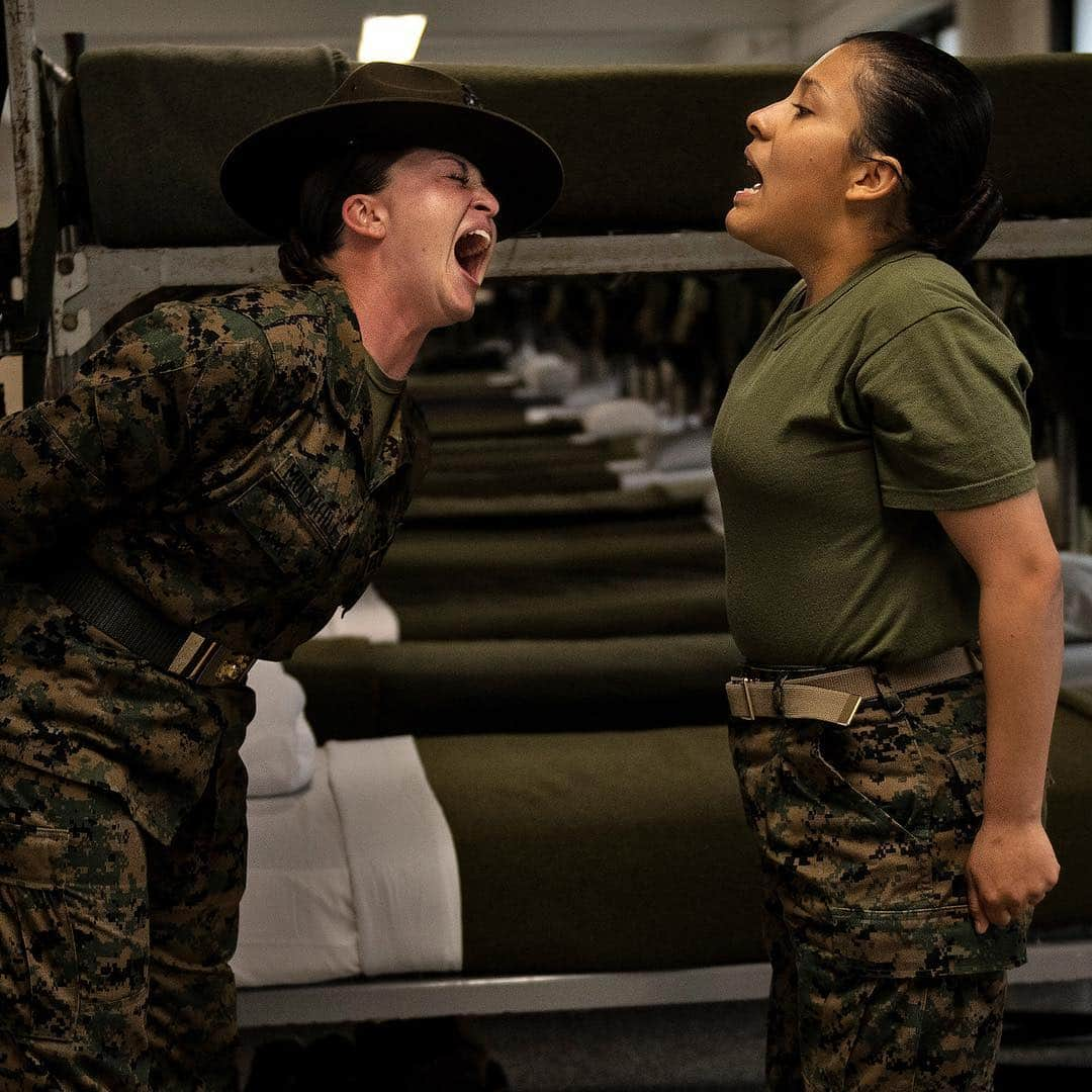 ニューヨーク・タイムズさんのインスタグラム写真 - (ニューヨーク・タイムズInstagram)「Welcome to the only place in the U.S. where women become Marines: Marine Corps Recruit Depot Parris Island, South Carolina. @lynseyaddario followed a handful of women here and photographed their journey through basic training. Today, women make up 8% of the @marines, the lowest percentage of any military branch. At #ParrisIsland, platoons are segregated by gender (excluding the India Company battalion), though men and women partake in some activities together, such as classroom courses. Women’s training, said Lt. Col. Misty Posey, is identical to the men’s — though they are graded differently on the physical fitness test. Visit the link in our profile to see more photos and read more about #Marine training.」3月30日 6時40分 - nytimes