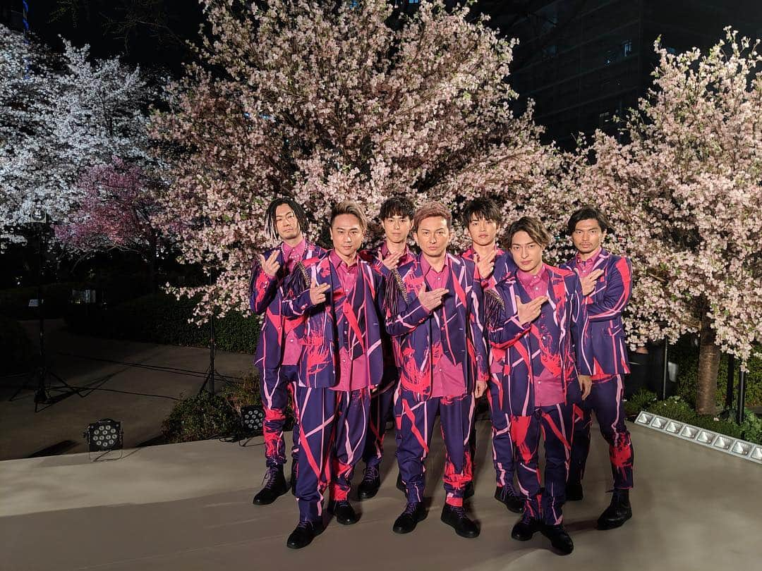 DAICHI さんのインスタグラム写真 - (DAICHI Instagram)「Mステ スペシャル ありがとうごきげんました😆🌸👍 #DAPUMP #Mステ #桜 #満開 #ファビュラス #サクラフィンガー」3月29日 22時36分 - daichix